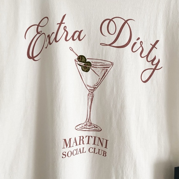 Wildfox “Extra Dirty Martini Social Club” Graphic Tee – Size Small - Picture 4 of 11